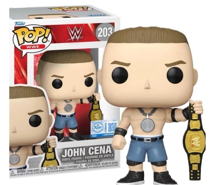 Funko Pop! John Cena w/ Spinner Belt #203 Exclusive Vinyl + Protector PRESALE