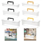 Storage Organizer Container Case Camping Hobby Clear Tool Box with Handle