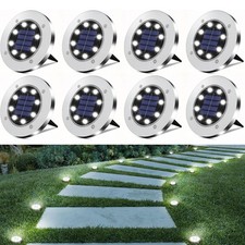 8X Solar Ground Light Dusk To Dawn Outdoor Ya...