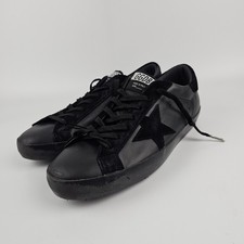 GOLDEN GOOSE Super-Star Men's Black Leather/Suede Sneakers New