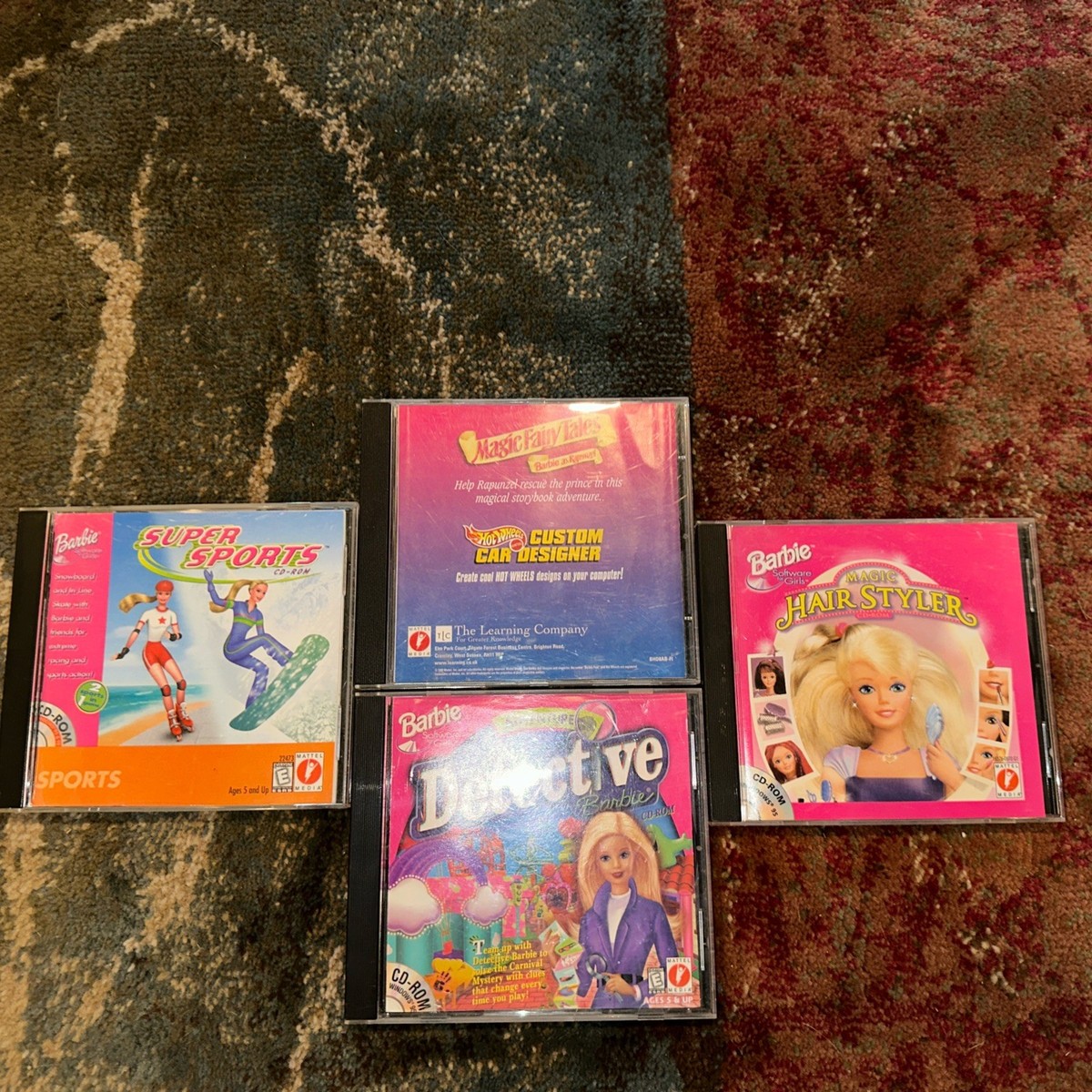 Barbie PC Games Lot Detective, Super Sports, Magic Hair Styler