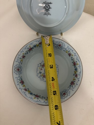 Vintage NORITAKE Set of 2 Innocence Fruit/Dessert Bowls 5 1/2" Blue Floral Japan - Picture 4 of 5