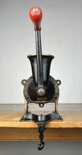 Vintage SPONG No 3 Hand Crank Coffee Grinder Mill Cast Iron Wall Mount Gadget