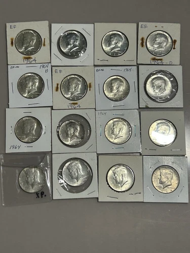 1964 Kennedy Half Dollar 90% Silver Coin • XF–AU • Choose Quantity • 1st Year