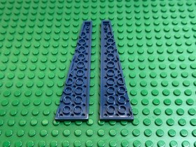 2x LEGO Dark Blue Wing Wedge Plate 12x3 Left & Right Agents 8630 8633 #47397 98