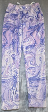 Cat  Jack Cozy Fleece Jogger Lounge Pants Girls Size XL 14-16 Purple Tye Dye