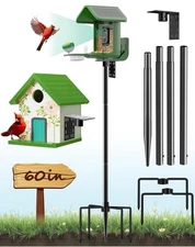 Bird Feeder Pole – 60 Inch Height Bird House Pole with 1-Inch Dia Heavy