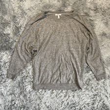 Joie Gray Marled Knit Crewneck Sweater Women's Small Made in USA