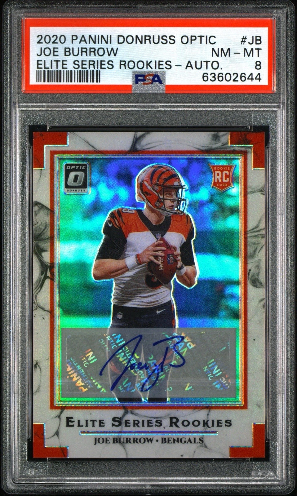 Joe Burrow Panini Donruss Optic Elite Series Rookies #JB Autograph