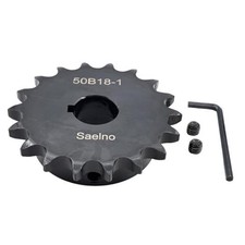 50 Roller Chain Sprocket Type B 1 inch Bore 18 Tooth, Hardened Antirust 1045