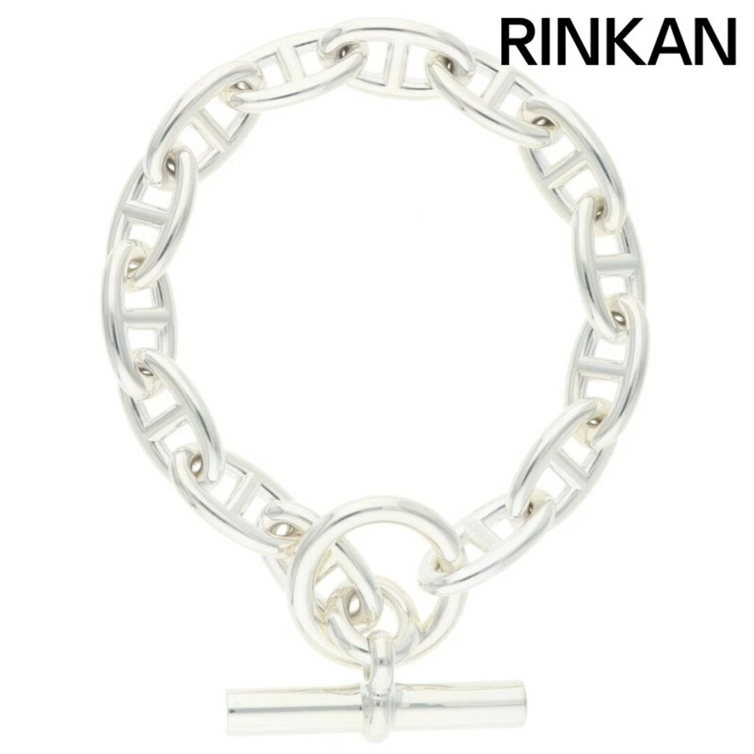 HERMÈS Hermes Chaine d'Ancre GM Sheine Caviglia Argento Bracciale Uomo 14LINK Usatoa07