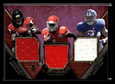2014 Topps Triple Threads Thomas/Williams/Freeman Triple Rookie Relic /27 UX8349