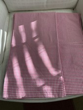 Pottery Barn Pink Gingham Check Curtain Panels. Set Of 2