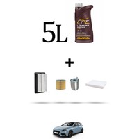 Hoffcar Wartungskit 4 Filter Und 5L ÖL FüR Hyundai I30 (Pde) 1.6 Crdi 85KW