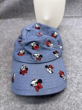 Disney Minnie Mouse Hat Cap Womens Adjustable Blue Twill Embroidered Casual