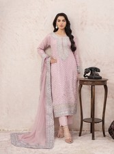 pakistani chiffon Mirror embroidered Work Party Wear Dress