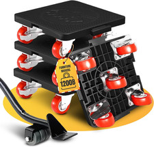 Heavy Duty Furniture Dolly Set with Lifter Tool and 5 Wheels - Capacity, 360° Ro