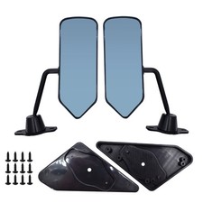Universal Racing Rearview Wing Mirrors Left Right Black F1 Style
