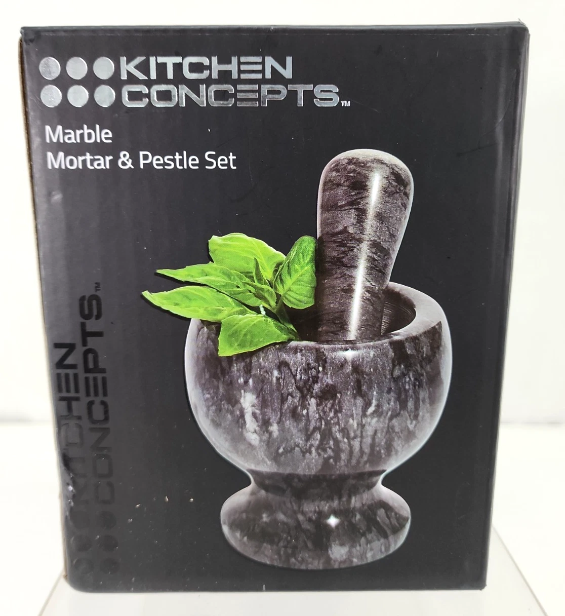 Kitchen Concepts Black Marble Mortar and Pestle Set- 4.1 Inch NEW
Opens in a new window or tab