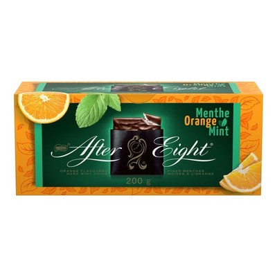 Nestle After Eight Orange Dark Chocolate Mint Thins, 200-g