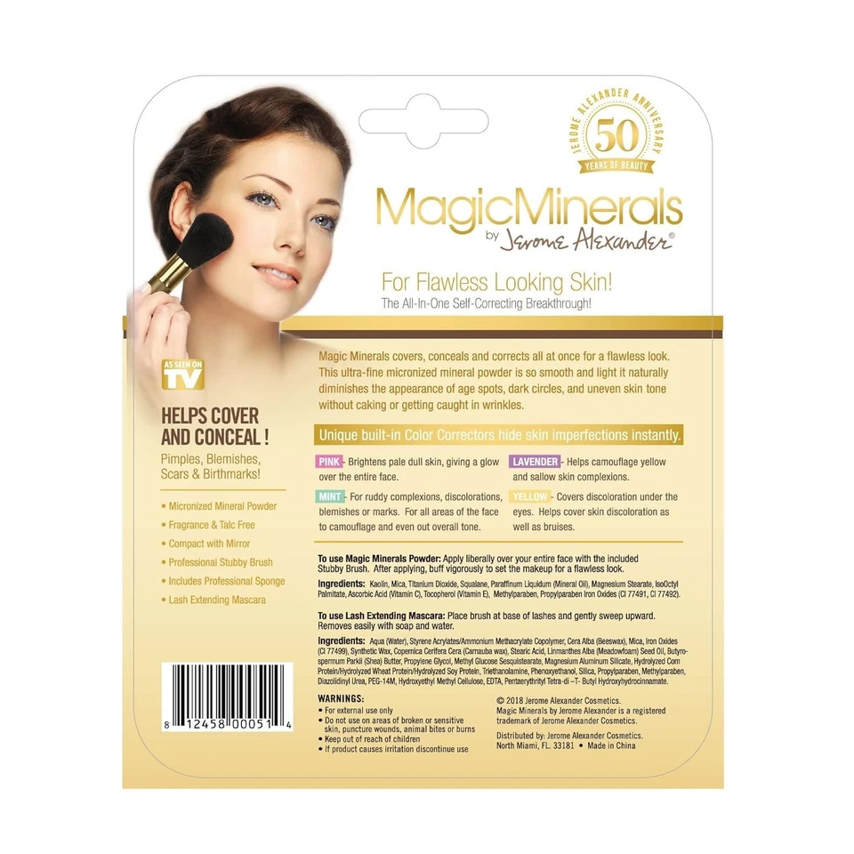 MagicMinerals de Jerome Alexander, Juego de base en polvo mineral con medio Foto 2 de 4