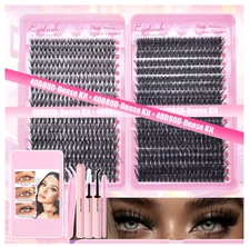 DIY Lash Extension Kit Clusters Individual Eyelashes Kit 9-16mm