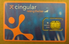 Vintage Cingular Wireless 3G SIM Card Featuring Jack Logo DrkBlu LAST TWO EVR 🍉