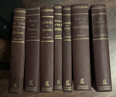 H.A. Ironside Lectures On The Revelation Lot Of 7 Vintage Ironside Loizeaux HC