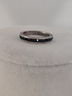 ​Vintage Sterling Silver Channel Set Emerald Green CZ Eternity Ring Band Sz 4.75 — photo 2