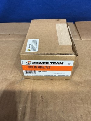 BARELY USED SPX POWER TEAM 9584 Valve MANUAL 3W 2P 10000 PSI Read Description