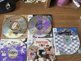 SEGA Saturn 5-Game Disc Lot: Virtua Fighter 2, Virtua Cop, Daytona USA, NiGHTS