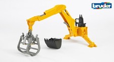 Bruder Spielzeug 02338 Heckbagger mit Greifer Zubehör Anbaugeräte Trecker Bagger