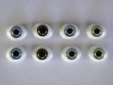 Oval Glass Paperweight Doll Eyes 12 mm for Antique,repro, Modern or Reborn dolls