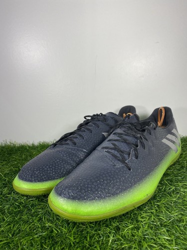 Adidas Messi 16.3 Mens Size 13 Indoor Soccer Cleats Black Green Comfort AQ3522 - 第 1/18 張圖片