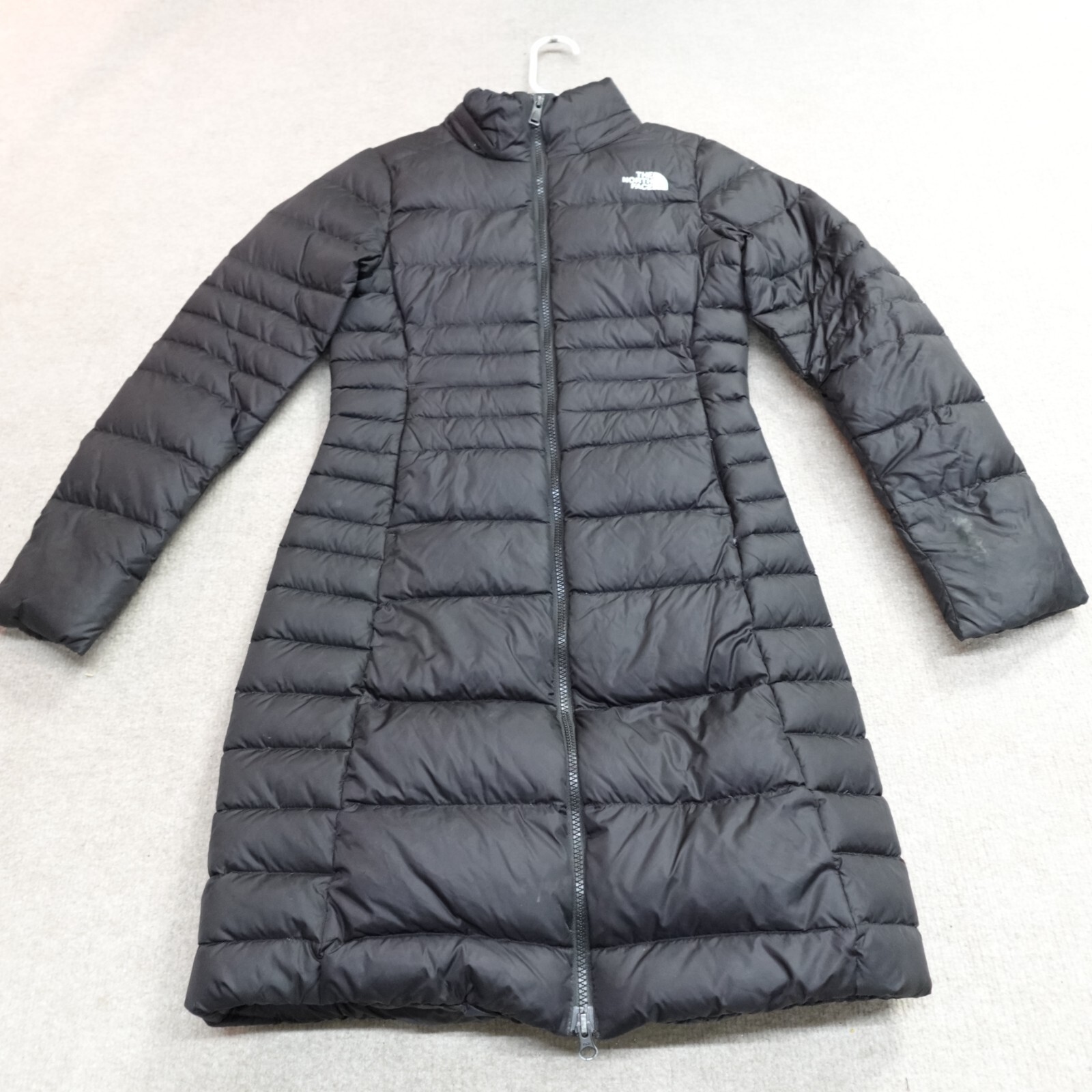 The North Face Womens Jacket XS Black Full Zip Down Filled Hooded 550 Parka