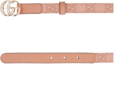NEW Gucci Marmont GG supreme pink leather thin belt - size  display picture 2