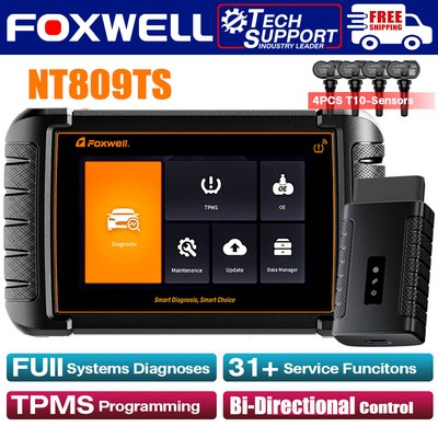 NT809TS All System Car OBD2 Scanner Diagnostic Tool ECU Coding TPMS Programming