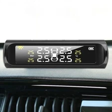 Solar Wireless TPMS LCD Car Tire Pressure Monitoring System + 4 External Senso3i