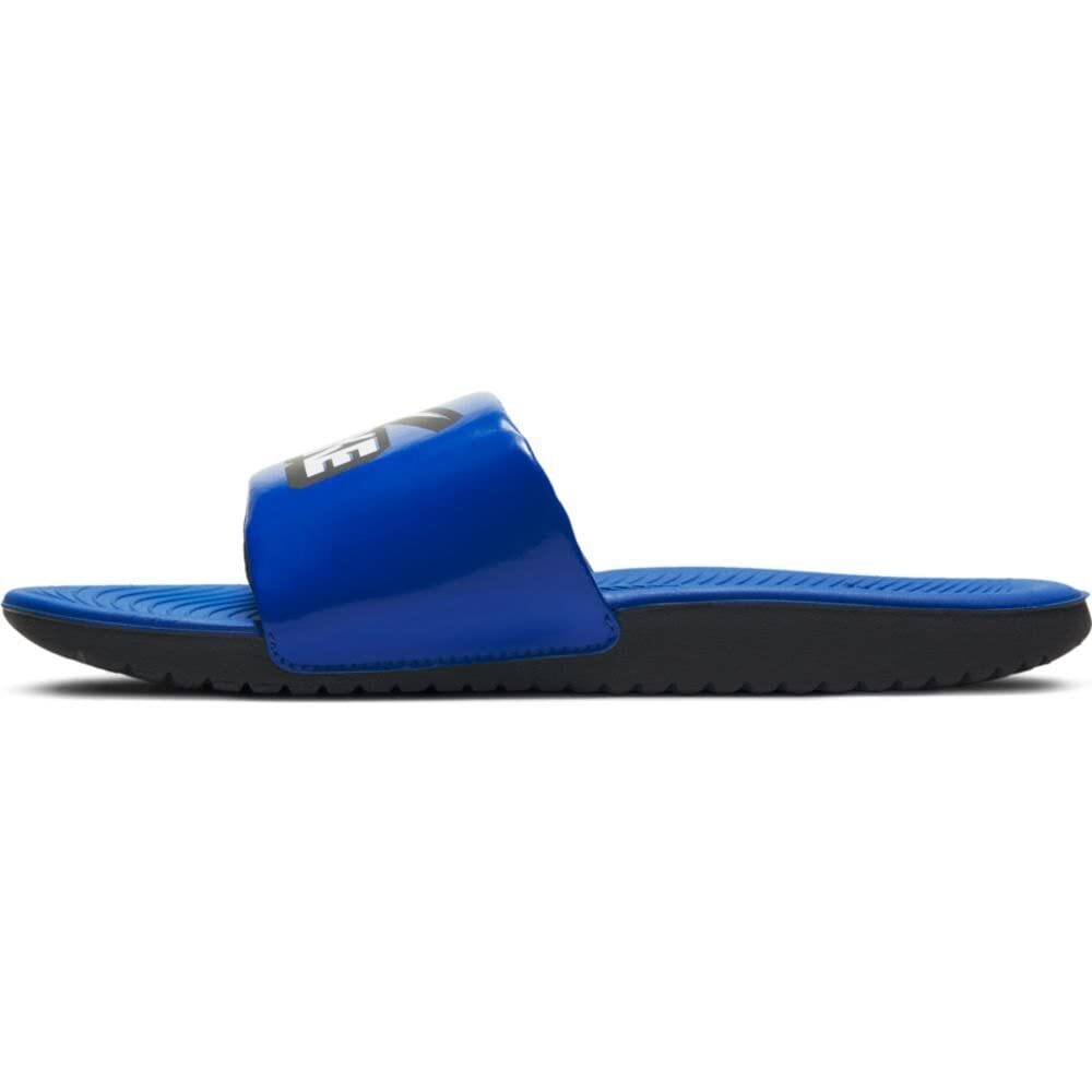 Nike Kids Grade School Kawa Slide Sandal, Royal White, 5 Big Kid