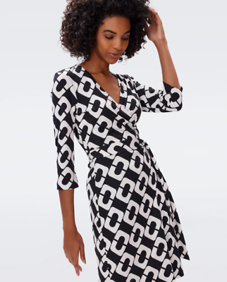 Diane von Furstenberg DVF Black White Chain Link Giant Diane von Furstenberg DVF Black White Chain Link Giant