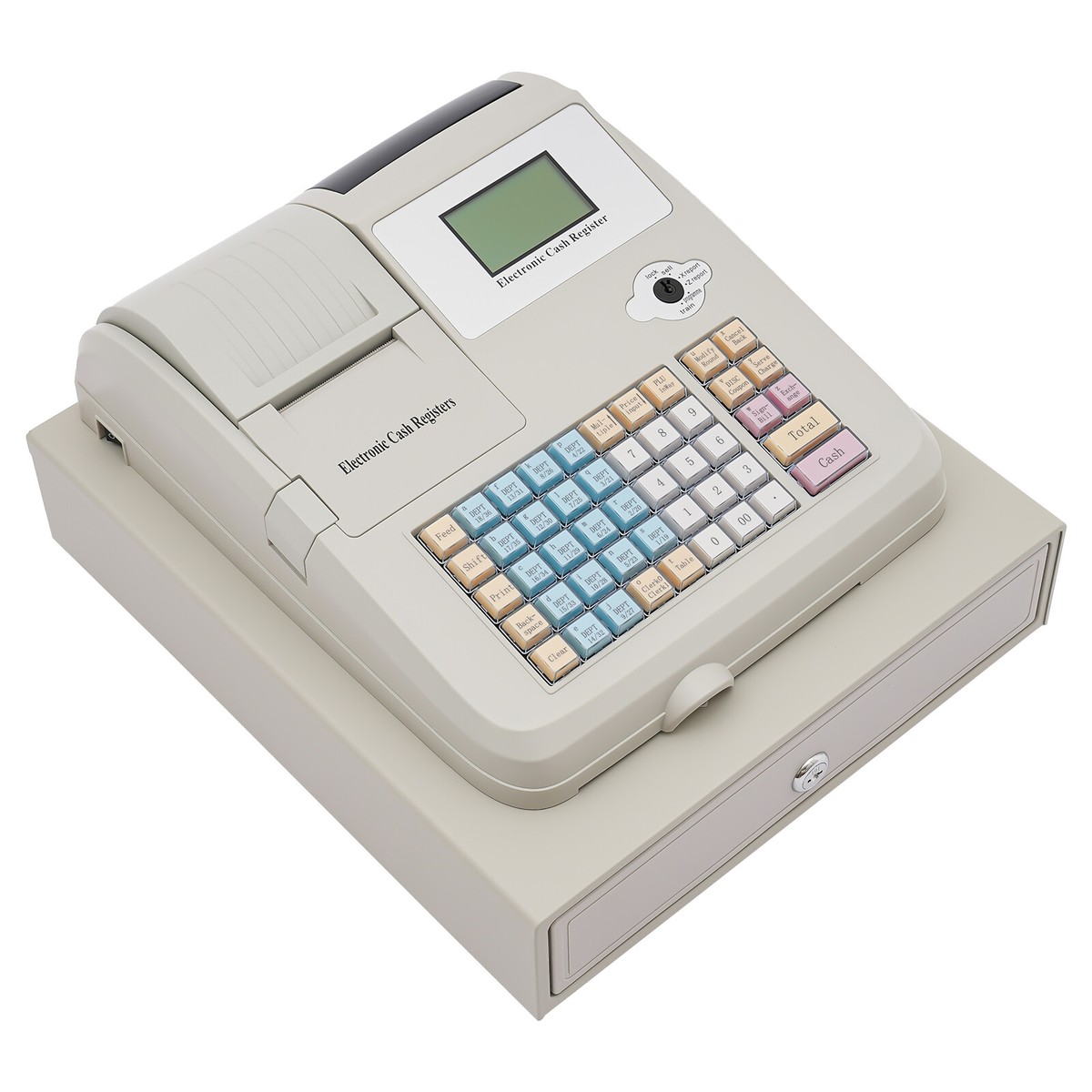 48 Keys Electronic Cash Register POS Cash Machine Supermarket LED