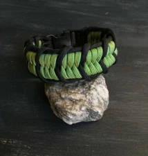 Handmade Color-Change "Framed Fishtail Belly" Paracord Bracelet for 7 3/4" Wrist