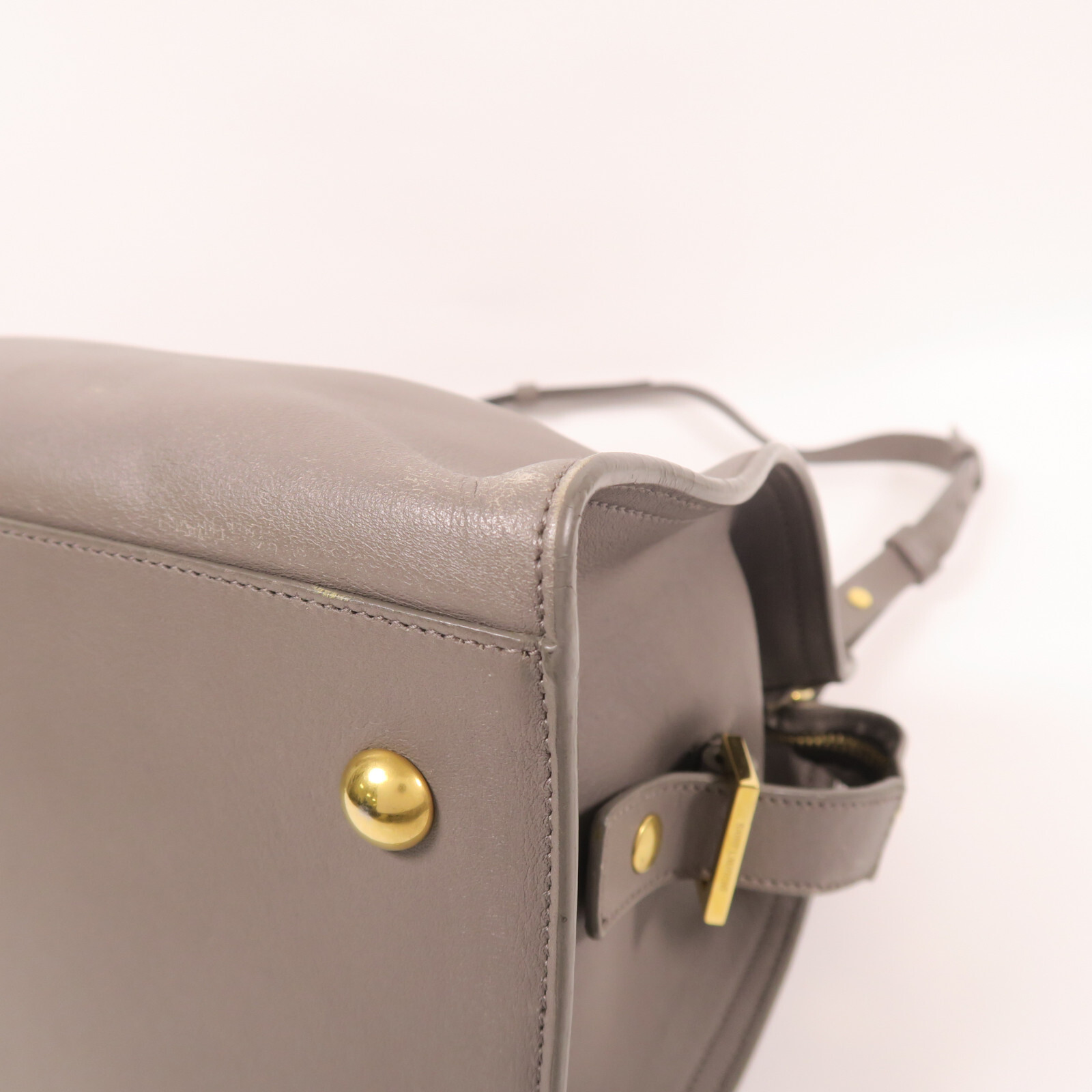 Borsa a tracolla SAINT LAURENT YSL GHW Chyc 2 vie 311210 pelle di vitello grigio