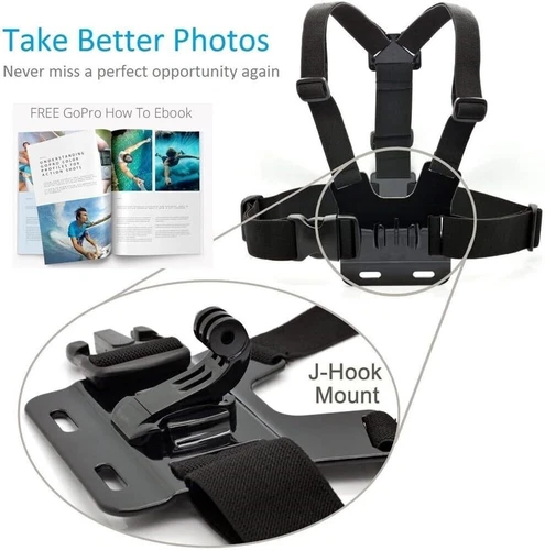 50 In 1 Accessories For Gopro 13 12 11 10 9 8 7 6 Bundle Chest Head Mount Biking - Picture 14 of 14