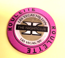 OBSOLETE LAS VEGAS HILTON THE NIGHTCLUB LAS VEGAS NV ROULETTE CHIP             