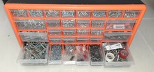 Selection of SCREWS NUTS in organized tool box & Minute Drivers - Allen Keys