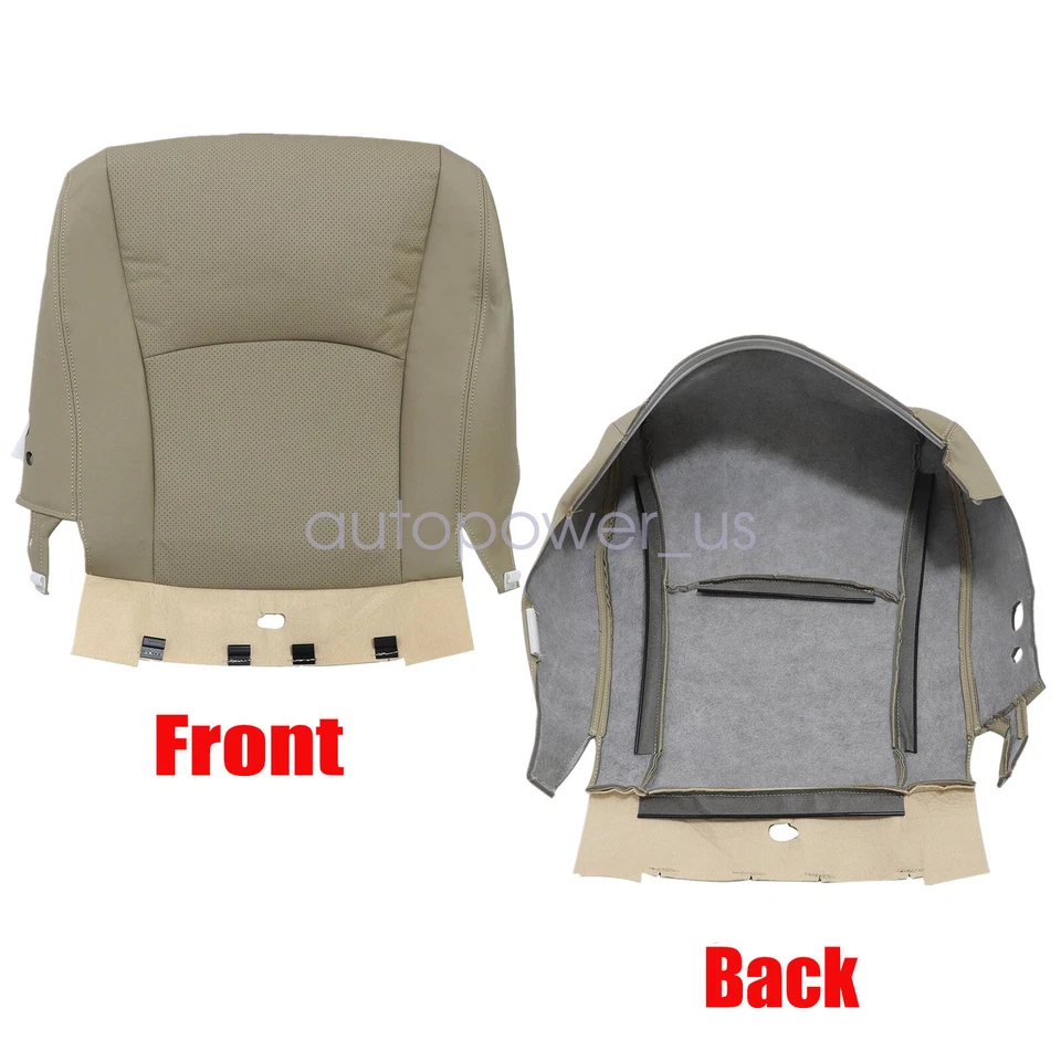 For 2004-2013 Toyota Highlander Driver+Passenger Bottom Leather Seat Cover Tan Foto 4 de 4