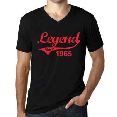ULTRABASIC Herren T-Shirt V-Ausschnitt Eine Legende seit 1965 Legend Since 1965