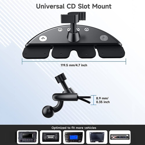 Car CD Slot Mobile Phone Holder Mount 17mm Ball Head Base for Phone GPS Bracket- - 第 1/11 張圖片
