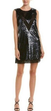 338 NWT - BCBG MAXAZRIA Women's 'MELLY' Gun Metal SHIFT DRESS - S
